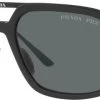 Prada   PR57ZS Matte Black/Dark Grey Polarised Lenses