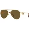 Prada   PR73ZS Gold/Dark Brown Lenses 61 Eye Size -Fashion Sunglasses Store 0PR 73ZS 5AK01T 030A result 89464.1678761239.1280.1280