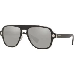 Versace   VE2199 Black/Light Grey Silver Mirror Lenses