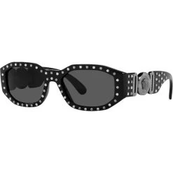 Versace  VE4361 Black Silver Studs/Dark Grey Lenses