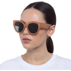 Cancer Council   Eurella Caramel/Green Polarised Lenses -Fashion Sunglasses Store Cancer Council Eurella Caramel Sunglasses Face Angle result 85261.1690778802.1280.1280